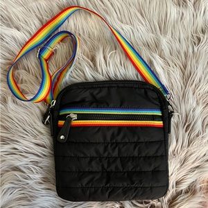 Sondra Roberts Rainbow Nylon Crossbody Bag